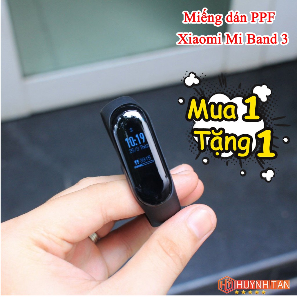 FREESHIP 99K TOÀN QUỐC_Miếng dán trong PPF Xiaomi Mi Band 3 siêu mỏng như không dán (Tặng 1 miếng dự phòng)