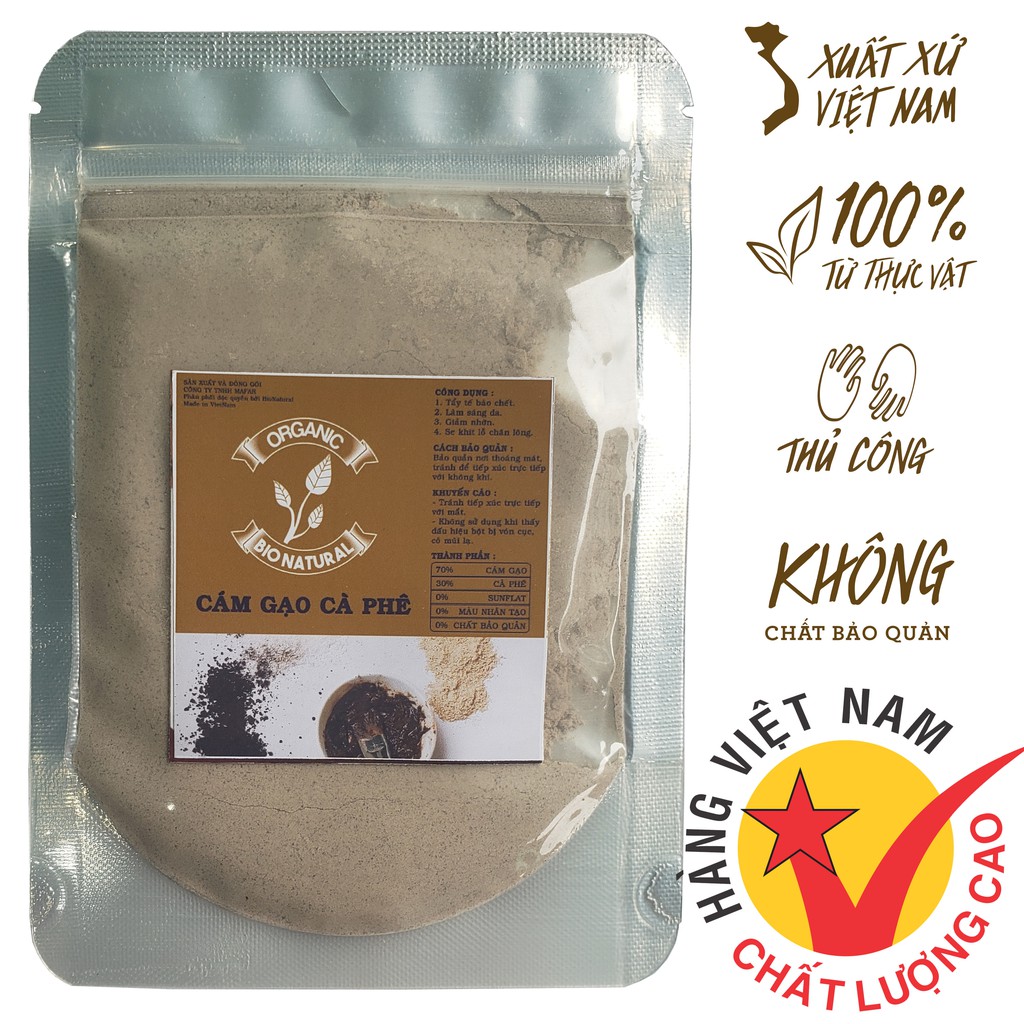 Bột Đắp Mặt Cám Gạo Cà Phê Handmade