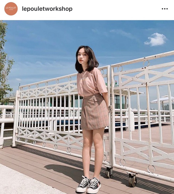 Chân váy PINK CARO | BigBuy360 - bigbuy360.vn