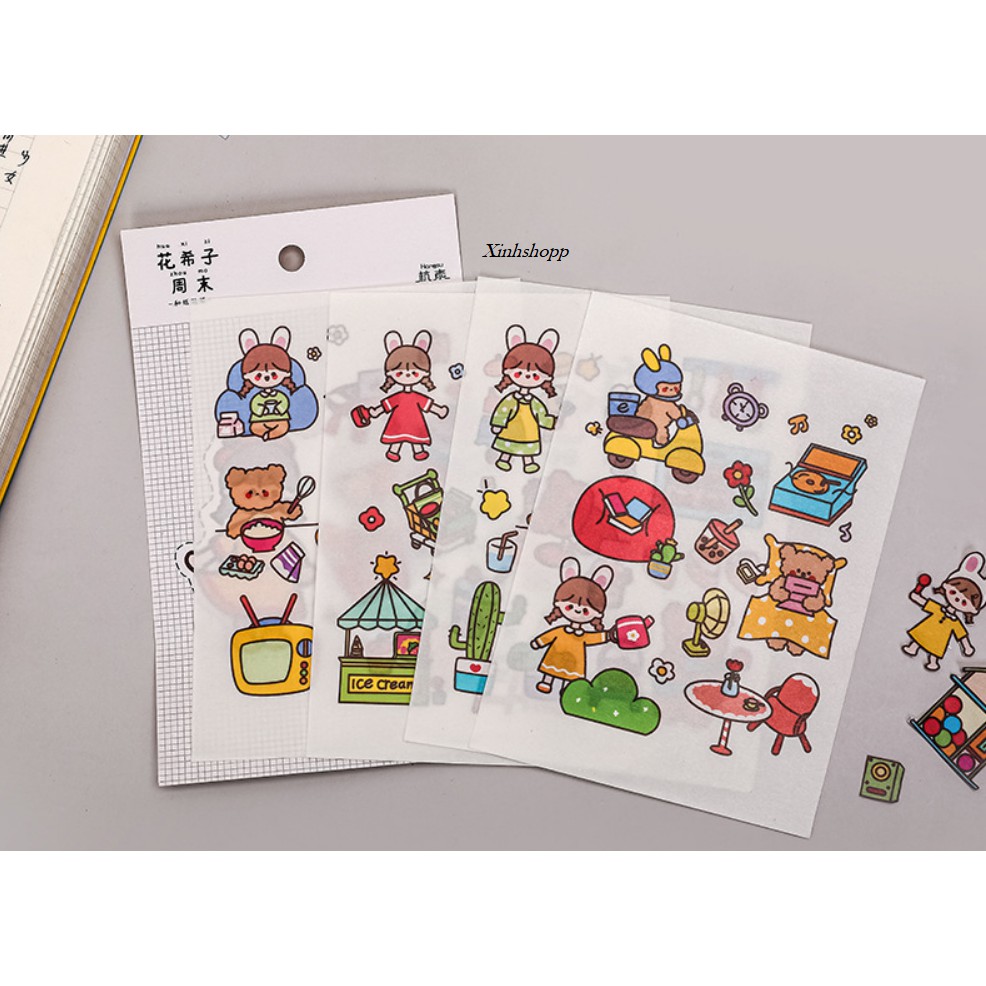 Set 4 Tấm Sticker Thú Cưng