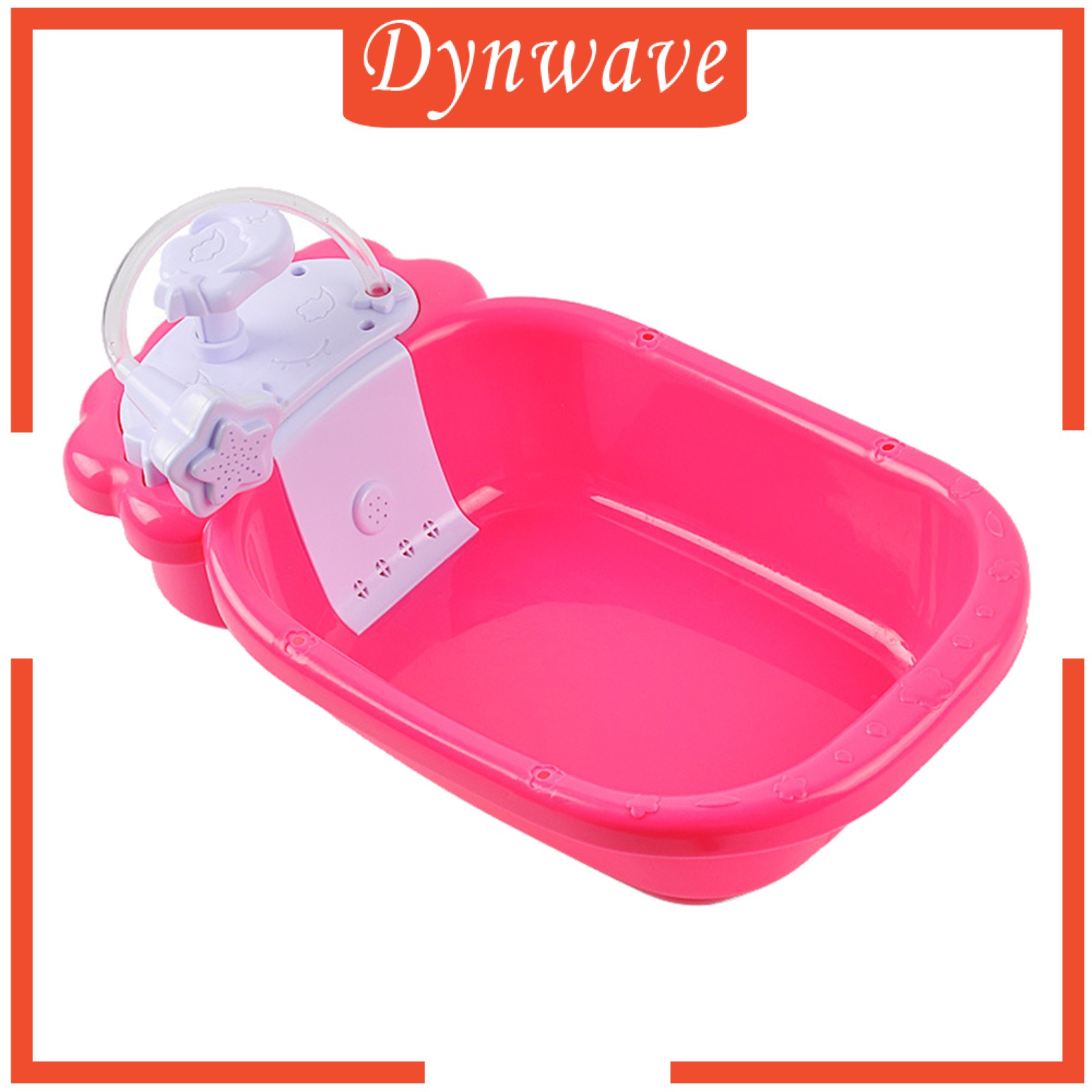 [DYNWAVE] Doll Bath Play Tub with Shower Pretend Play Infant Baby Kids Doll Toy Bathtub