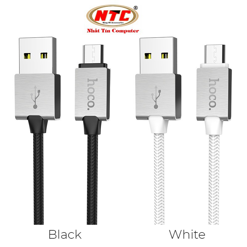 Cáp sạc nhanh và truyền dữ liệu cổng microUSB Hoco U49 Refined steel hỗ trợ QC3.0