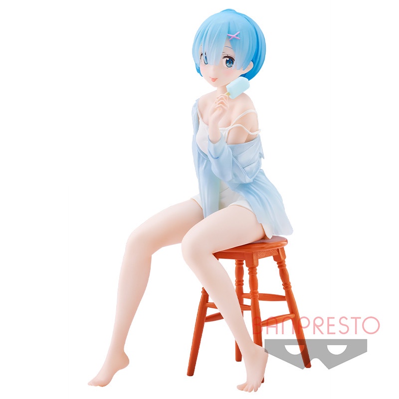 Mô Hình Figure Chính Hãng Anime Re:Zero, REM - Relax Time - ICE POP ver, Bandai Spirits, chính hãng Nhật Bản