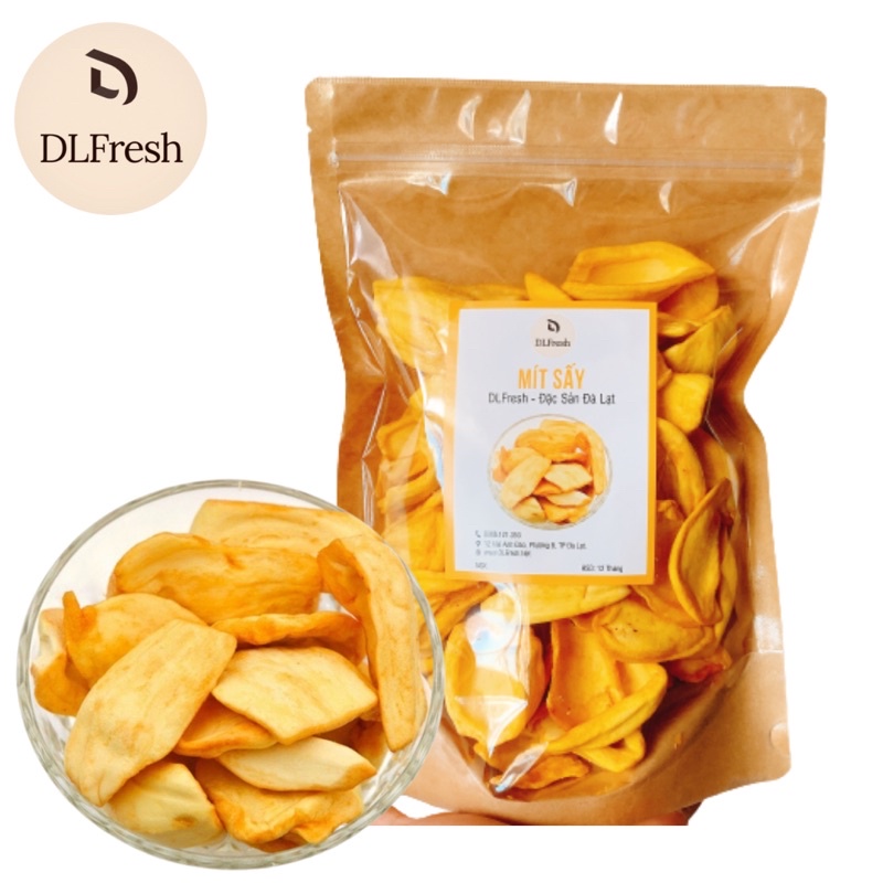 Mít Sấy Giòn DLFresh Đặc Sản Đà Lạt Túi 250gr