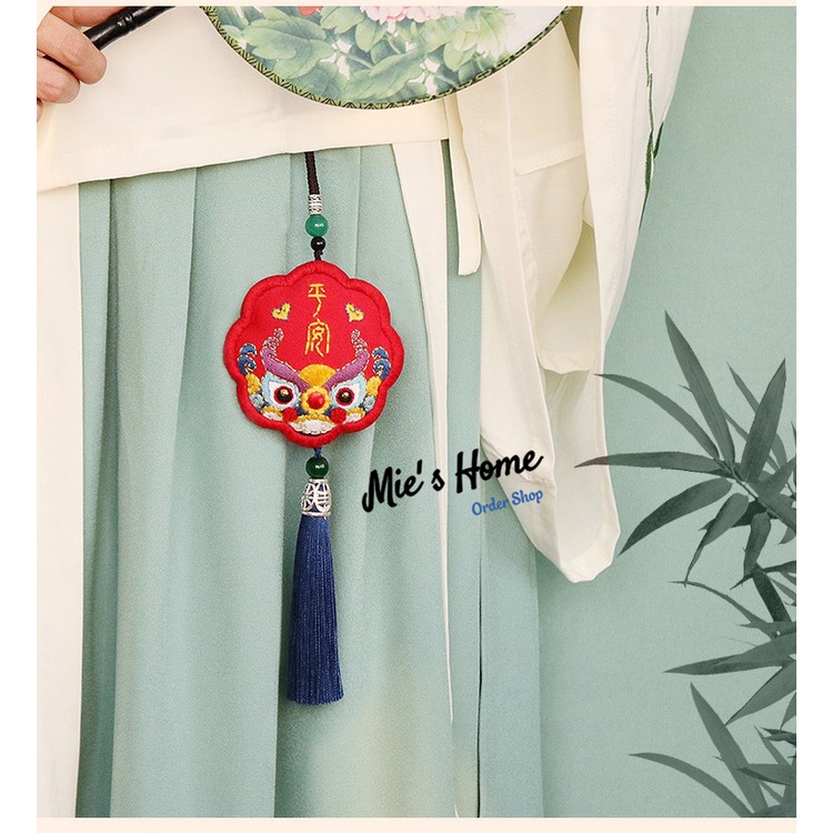 DIY Bộ kit gói nguyên liệu tự thêu túi thơm cổ trang mùa xuân Hoa vintage tự thêu Omamori Decor Handmade - MIE Shop