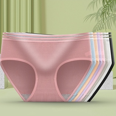 Quần lót cotton gân tăm cạp lưới khử mùi kháng khuẩn KIMCHIBIKINI chip nữ thoáng mát tôn dáng QL021