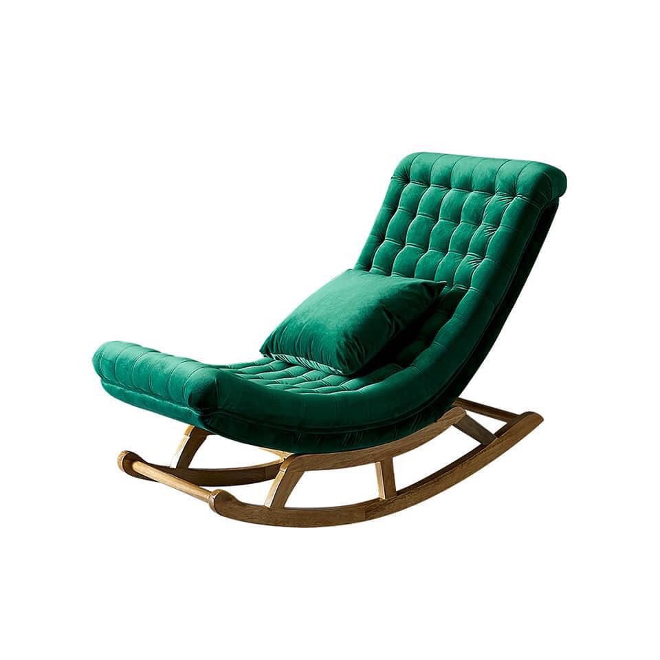 Ghế Poang bập bênh thư giãn an toàn cho cột sống màu nâu, đen, xanh