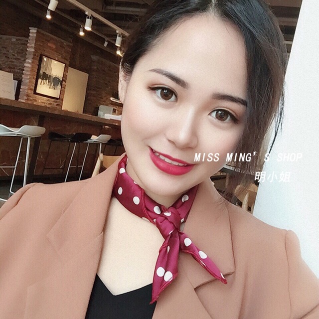 Khăn turban chấm bi. 50x50