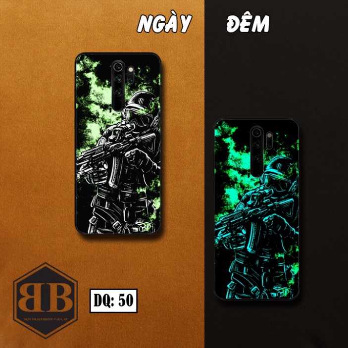 Ốp lưng kính Dạ Quang dành cho Xiaomi Redmi Note 8 Pro phát sáng trong đêm chất tốt