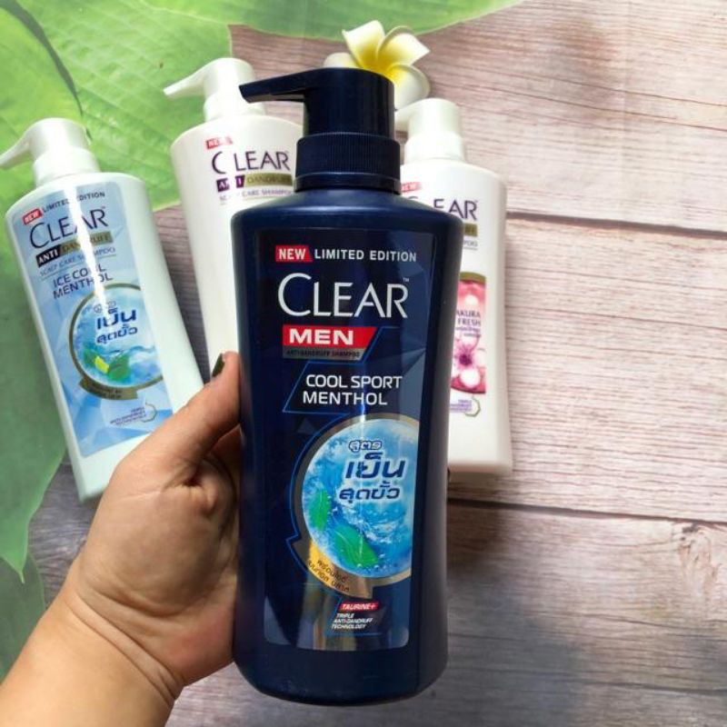 Dầu gội Clear Men Clear Bạc Hà Thái Lan mẫu mới 450ml 480ml