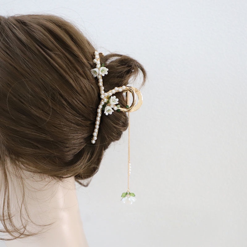 Kẹp Tóc Đính Ngọc Trai Xinh Xắn Chất Lượng Cao Cho Nữ