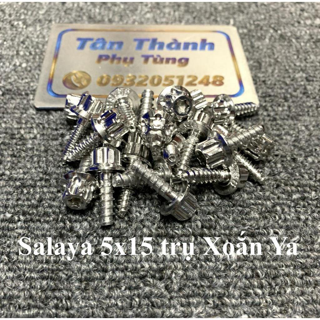 Ốc salaya Xoắn 5x15 Ya đầu trụ gắn dàn áo Ya, bắt mão
