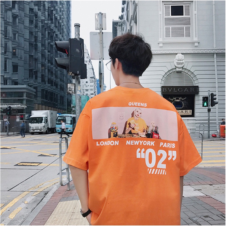 Áo Thun Tay Ngắn Cổ Tròn Dáng Rộng In Chữ Thoải Mái Thời Trang Cho Nam Size M-8XL