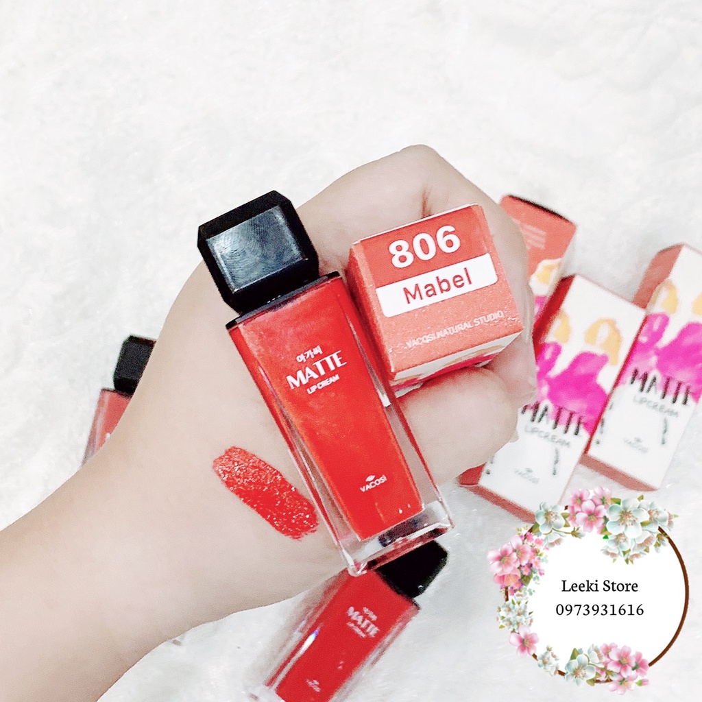 SON KEM MỊN LÌ VACOSI NATURAL STUDIO MATTE LIP CREAM