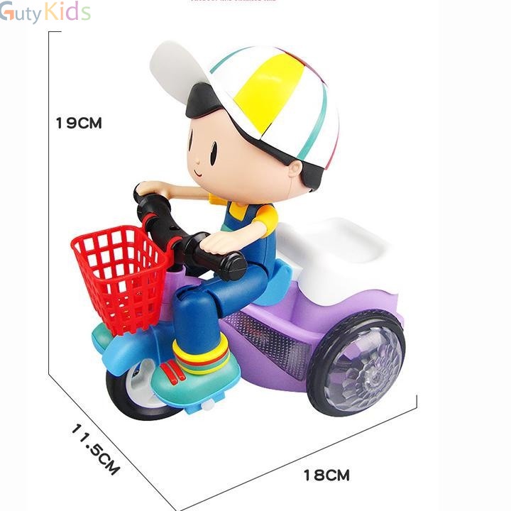 Đồ chơi phát nhạc cậu bé đi xe đạp TIÊN TIÊN STORE có đèn led và nhạc sôi động