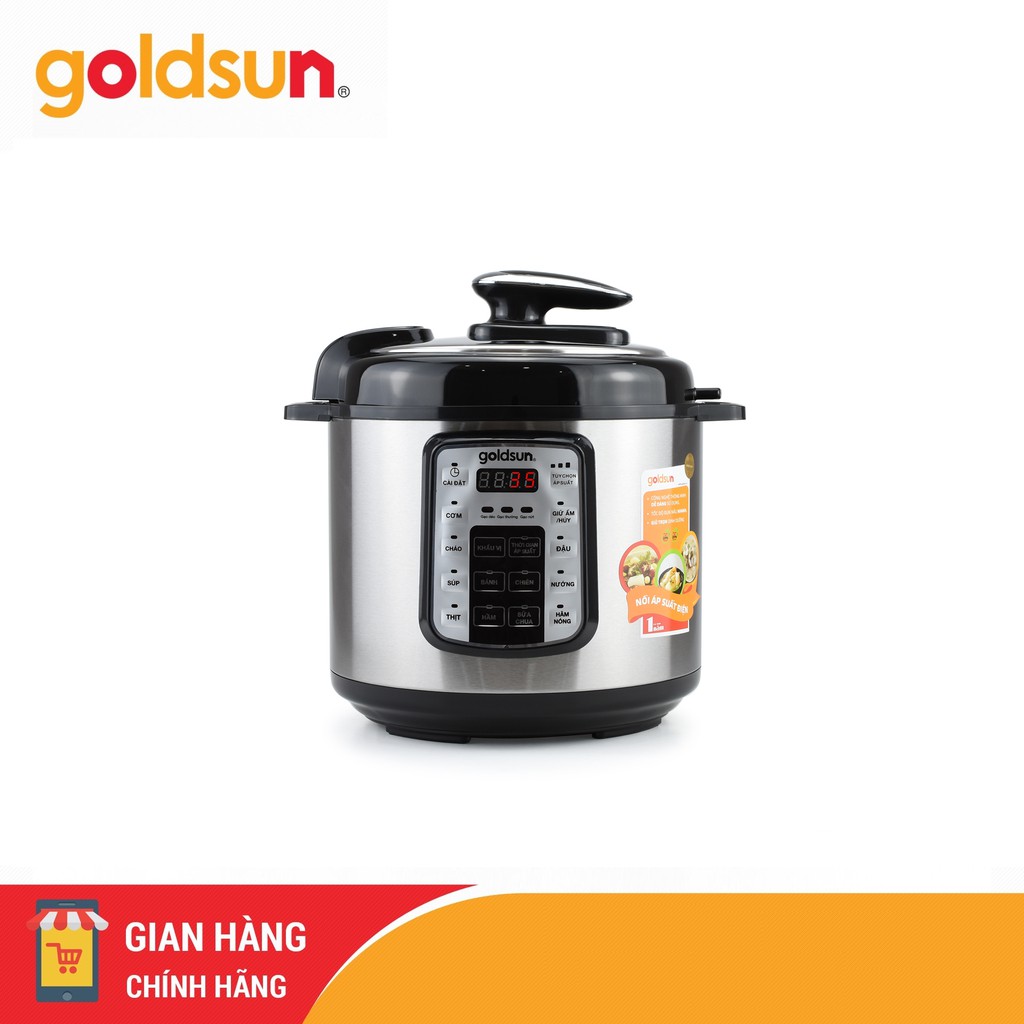 [Mã ELHADEV giảm 4% đơn 300K] Nồi áp suất điện đa năng Goldsun CD4701 - 6L - Công suất 1000W