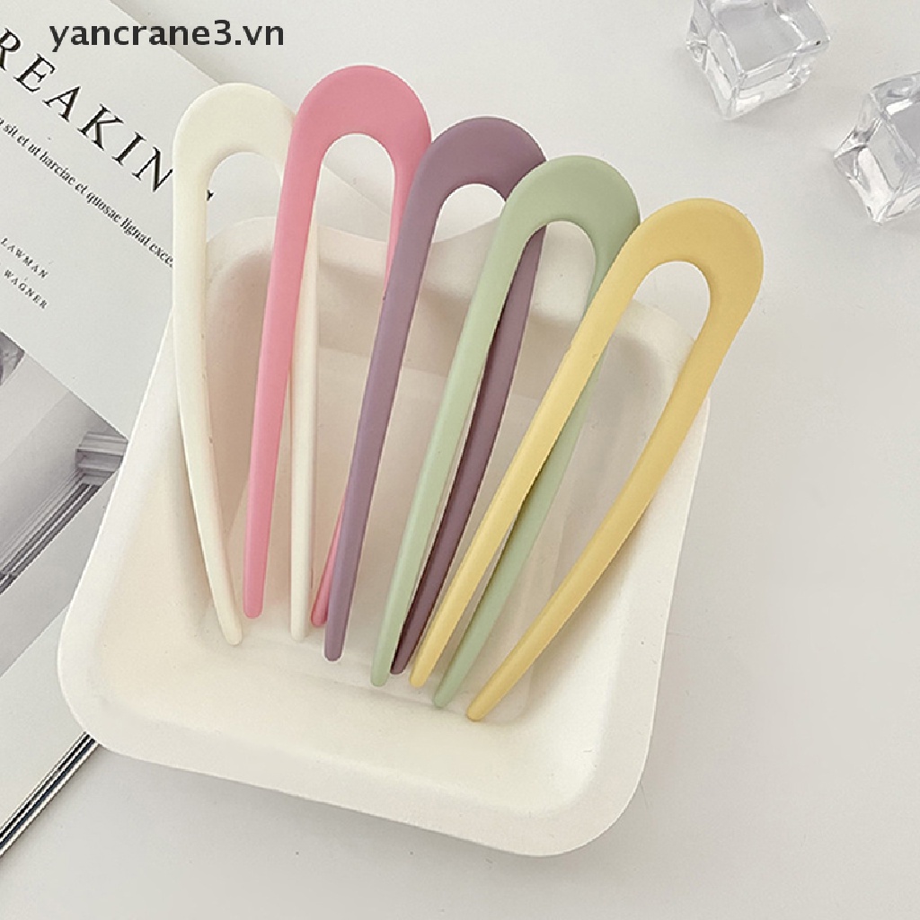 1 Kẹp Tóc Nhựa Hình Chữ U Màu Trơn Đơn Giản Thời Trang Cho Nữ yancrane3.vn