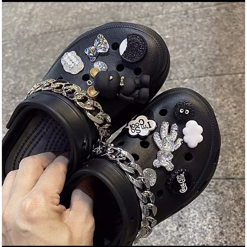 Dép cross phối phụ kiện bear ,dây xích đế cao hàng od k hủy