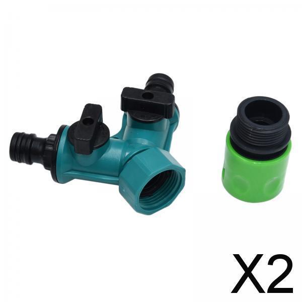 Bộ 2 Đầu Nối Vòi Nước Tưới Vườn Bằng Nhựa Tiện Dụng