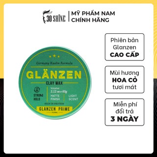 Sáp vuốt tóc nam cao cấp Glanzen Prime Floral giữ nếp cả ngày dài hương hoa 60g