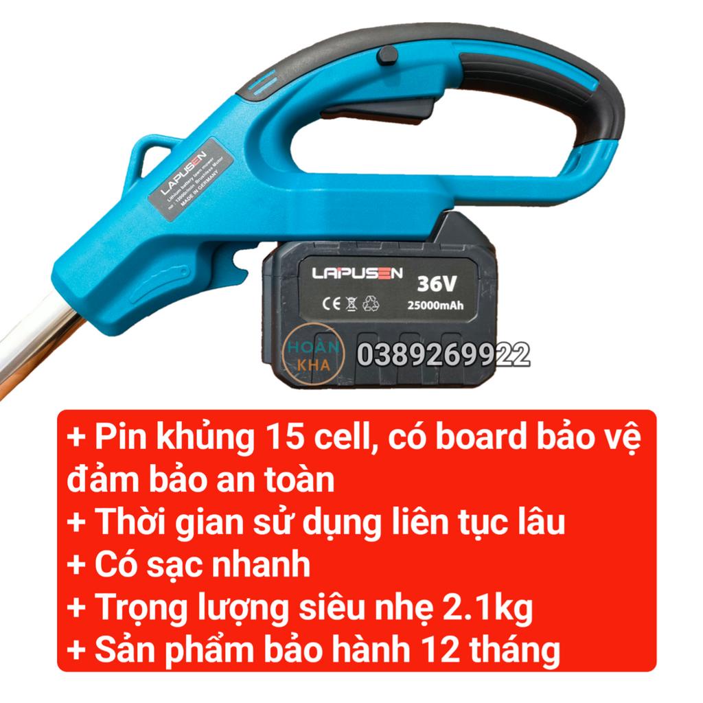 Máy cắt cỏ dùng pin LAPUSEN 2200w, pin dung lượng cao 25000mah, động cơ không chổi than, hàng chính hãng