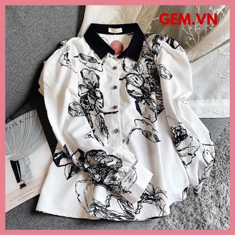 [Xưởng sản xuất] Áo sơ mi hoa G155  CÓ BIGSIZE chất vải mát, thời trang thiết kế công sở đẹp