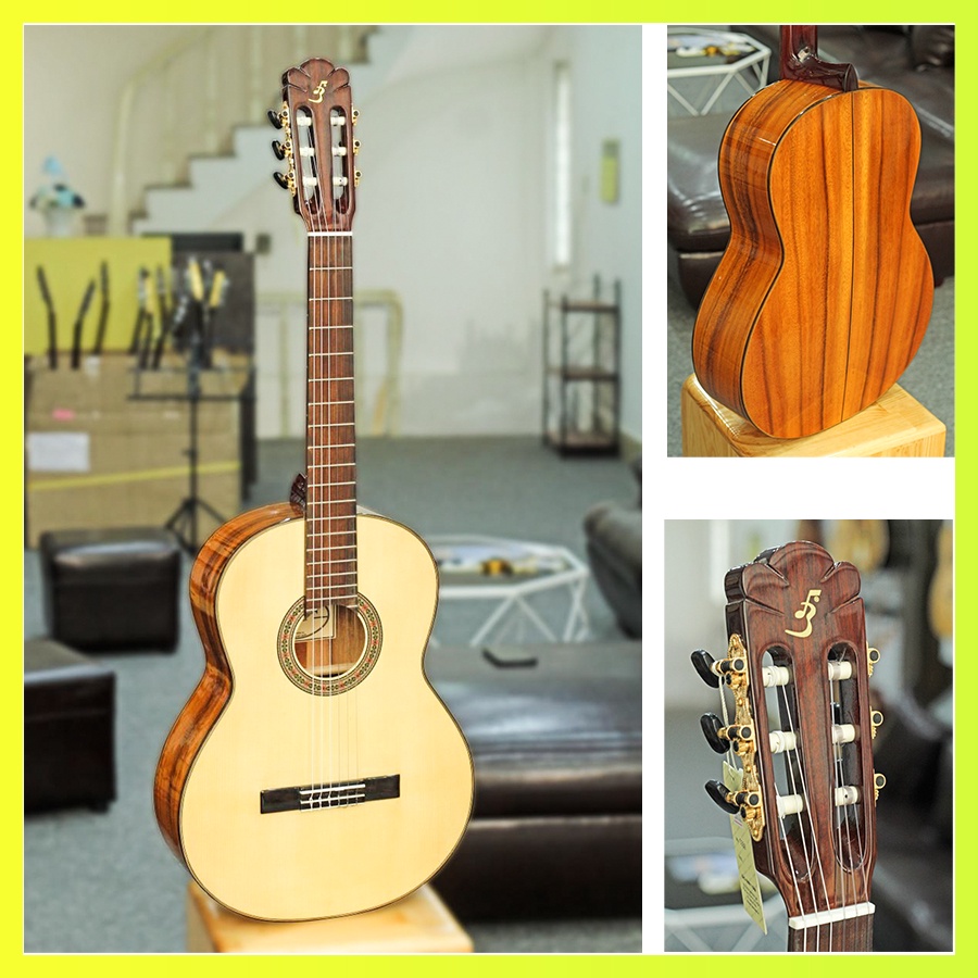 Đàn Guitar Classic Cao Cấp Handmade C550 Thương Hiệu Ba Đờn Full Gỗ Thịt Chất Lượng Cao