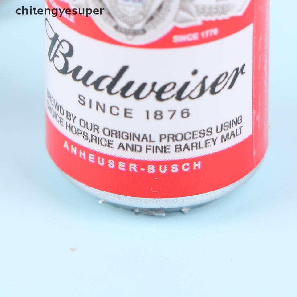 Chitengyesuper Simulation Canned Beer Keychain Boy Men Beer Can Keyring Trinket Couples Cool CGS