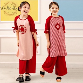 Áo dài cho bé gái, dáng cách tân mặc tết Size đại trẻ em 3, 4, 5, 6, 7, 8, 9, 10, 11, 12 tuổi 12-45kg