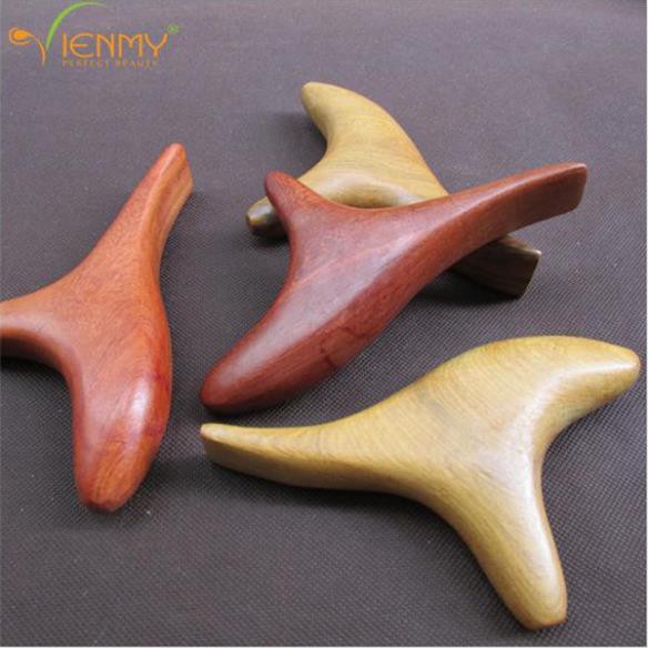 (HOT) Dụng Cụ Day Ấn Huyệt Massage Kiểu Thái Bằng Gỗ Thông - Hình Chim Én