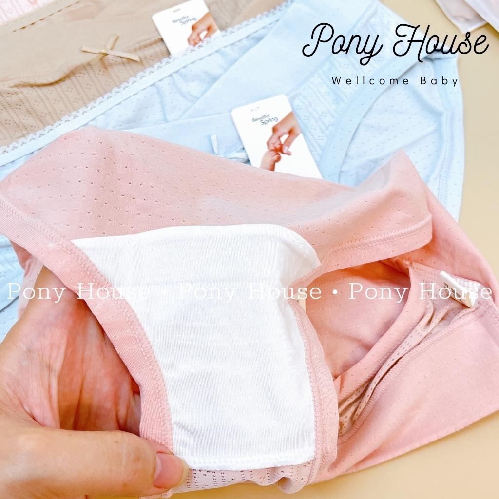 Quần Lót Bầu, Sau Sinh Cạp Chéo Cotton Thông Hơi Siêu Mềm, Mát, Kháng Khuẩn Quần Chip Cho Mẹ Bầu