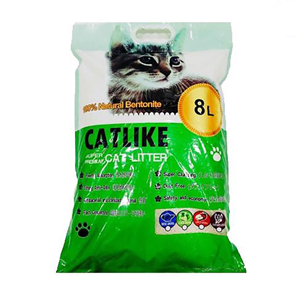 Cát vệ sinh cho mèo Cát Nhật đen Catlike Catbox túi 8L siêu thấm hút vón tốt nhiều mùi lựa chọn