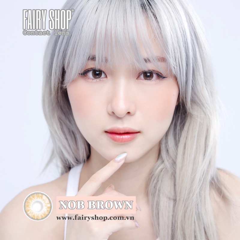 Áp tròng NOB BROWN 14.2mm - Kính Áp Tròng FAIRY SHOP CONTACT LENS