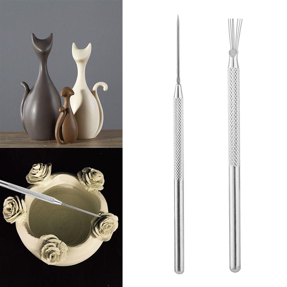 WATTLE Bộ 2 Cây Kim Tạo Chi Tiết Ruy Băng Chuyên Nghiệp