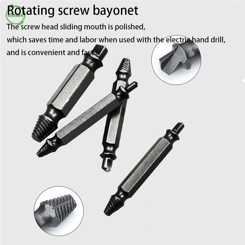 Bộ dụng cụ mũi khoan hai đầu dùng để tháo dỡ bu lông ốc vít bị hư hại