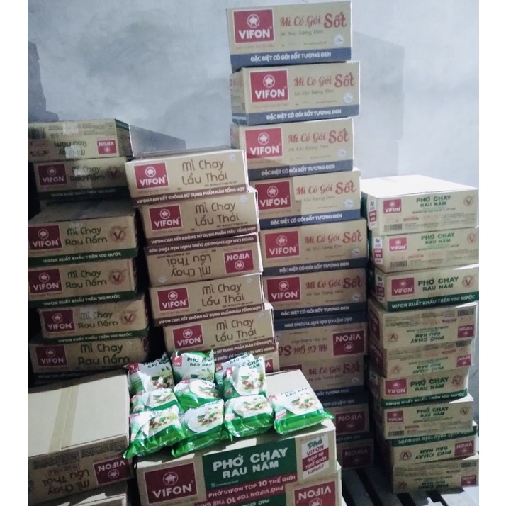 Thùng 30 Mì Chay Rau Nấm VIFON (65g / Gói)