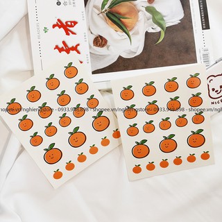 Sticker Dán Trang Trí Sổ, Đồ Dùng Hình Quả Cam