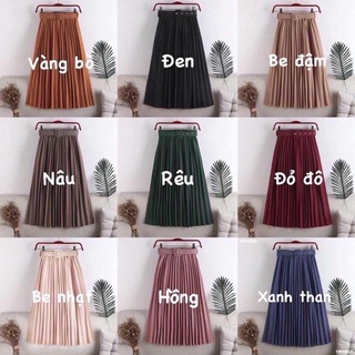 [Mã FATPBAU2 giảm 40K đơn 150K] Chân Váy Xếp Ly Kèm Đai (HÀNG LOẠI 1)