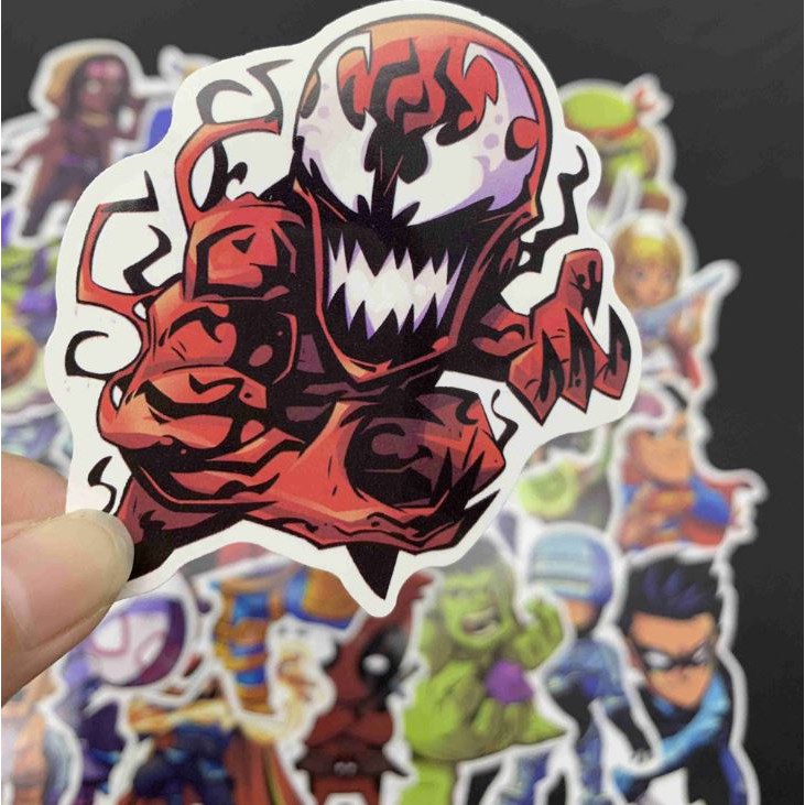 Sticker dán cao cấp chủ đề MARVEL - Dùng dán Xe, dán mũ bảo hiểm, dán Laptop...#1