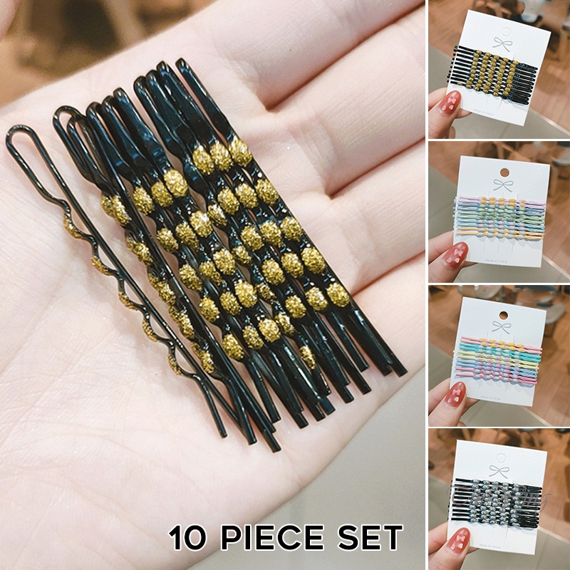 GETNOIVAS Set 10 Kẹp Tóc Mini Bằng Kim Loại Tiện Dụng DIY
