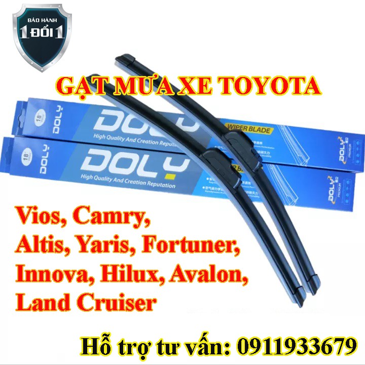 🔥HCM-🤘Gạt mưa Toyota Vios, Camry, Altis, Yaris, Fortuner, Innova, Hilux,... hàng DOLY _SaiGonCar