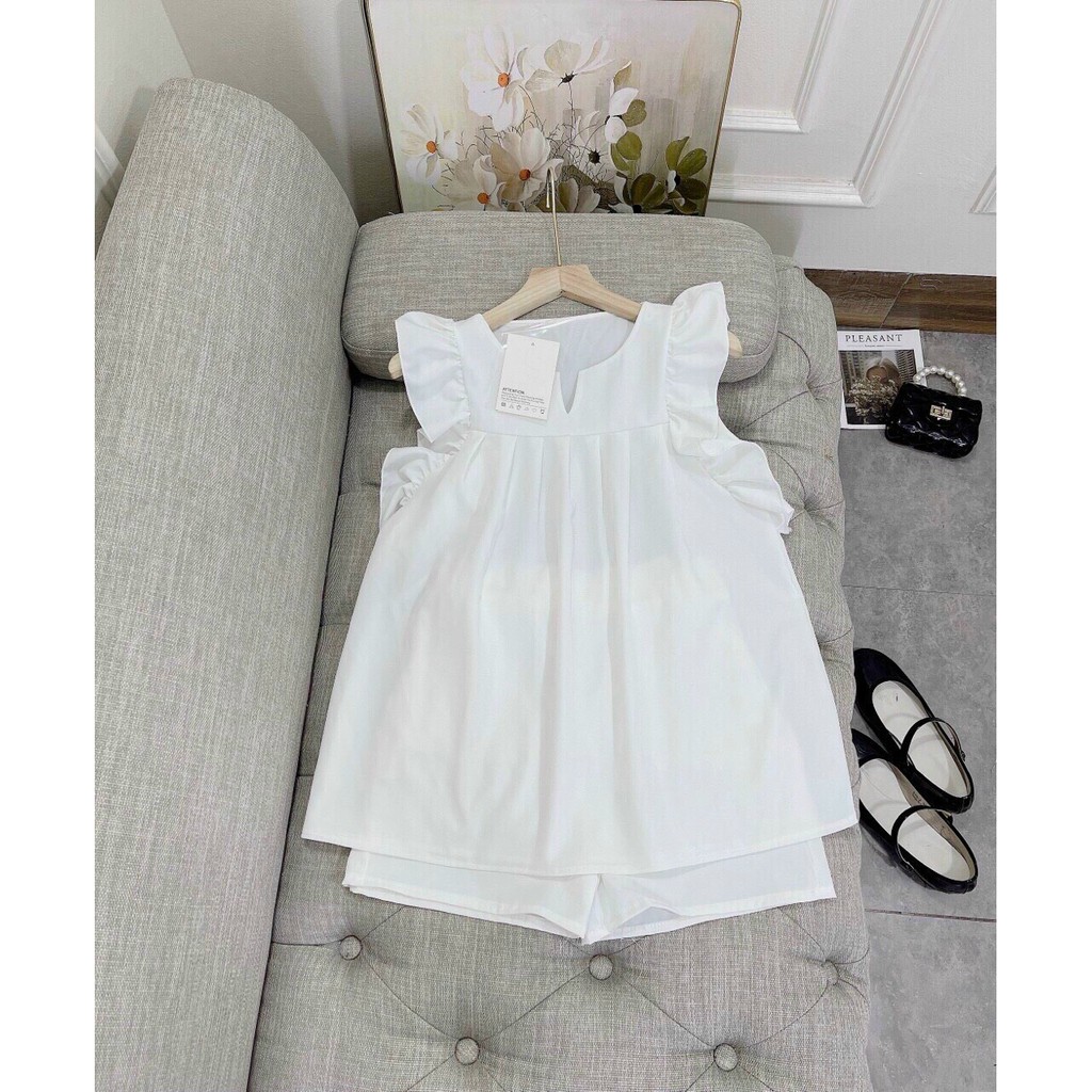 Set bộ áo form xòe và quần ngắn Rose Fashion