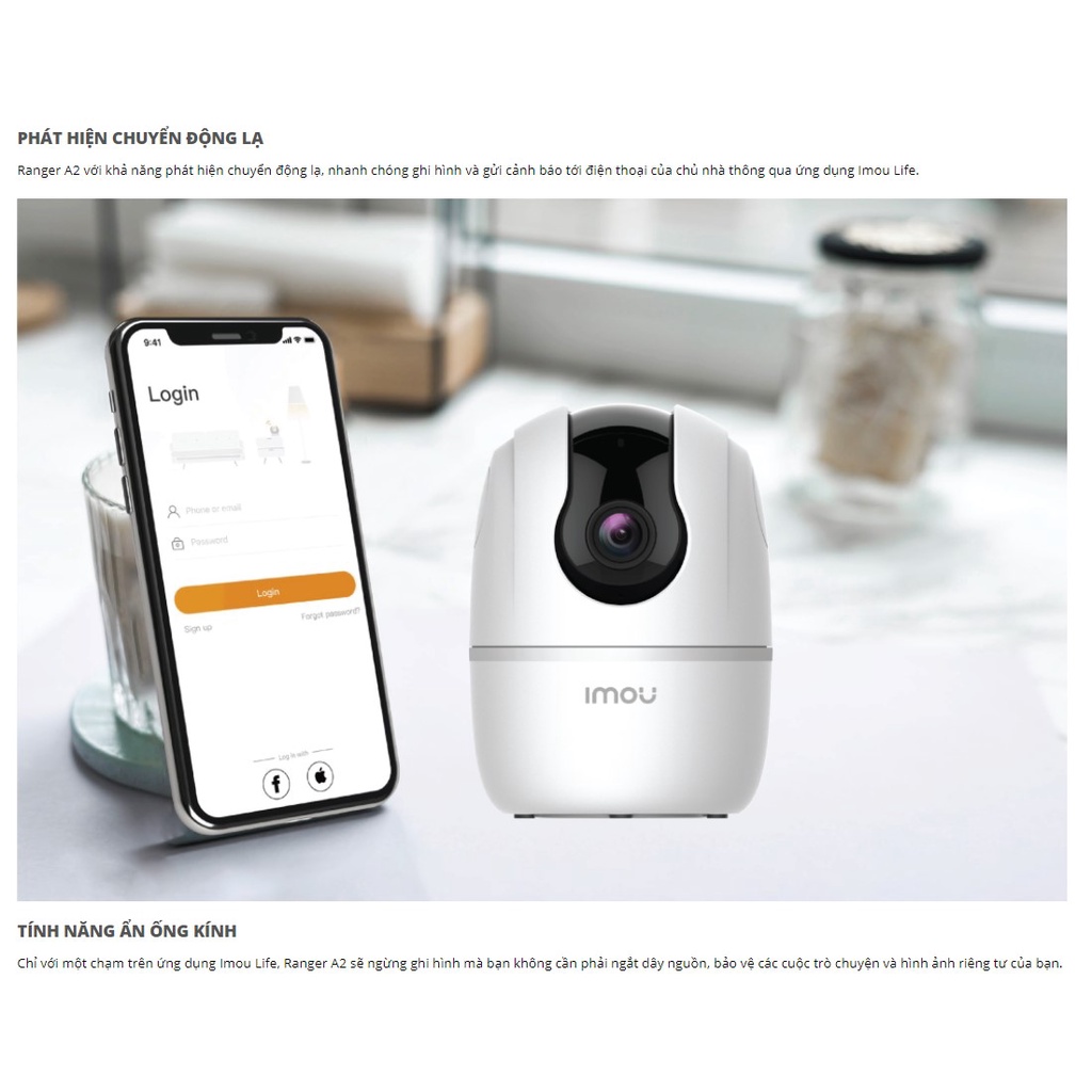 Camera IPC A22EP-D-V3 IMOU wifi 2.0 chính hãng dùng gia đình cửa hàng