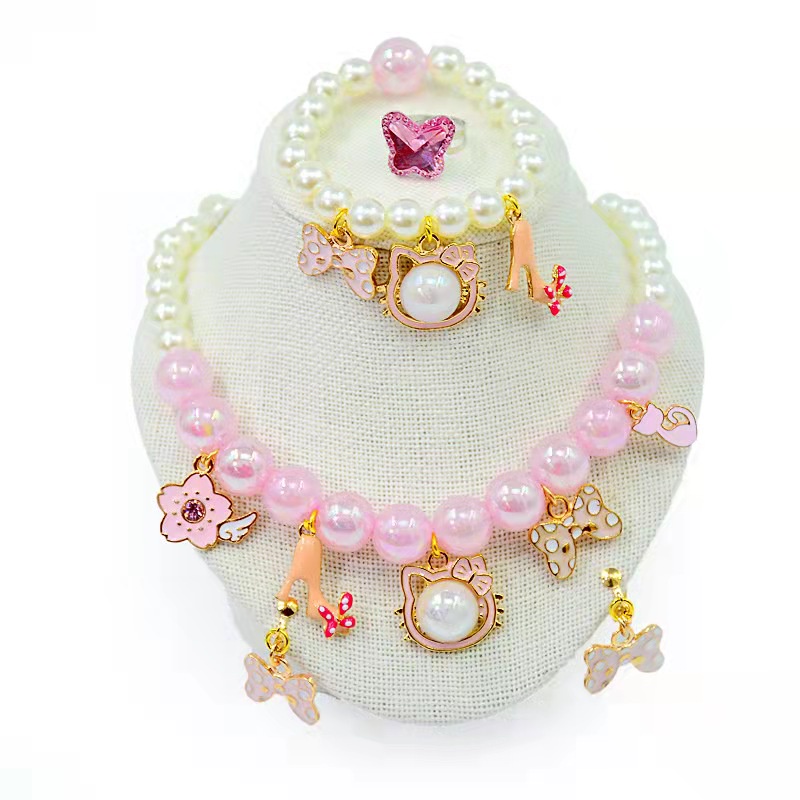 Bộ Vòng Tay Và Vòng cổ Cho Trẻ Em | Vòng cổ Mặt Hình Kỳ Lân Dễ Thương Cho Nữ | Phụ Kiện Thời Trang Trẻ Em