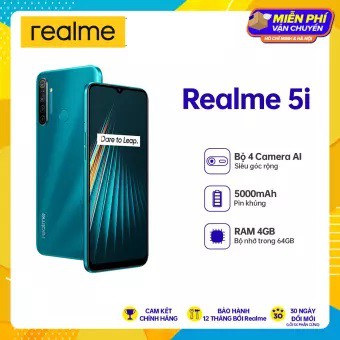 Điện thoại Realme 5i chip Snapdragon 665 - Hàng Chính Hãng