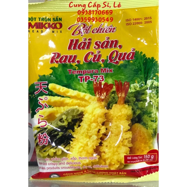 Bột chiên hải sản, rau, củ, quả Tempura 150gr - MIKKO HƯƠNG XƯA