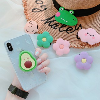 Giá Đỡ Điện Thoại Poc Mẫu Mới Nhất 2019 Loại Bé - IRING Có Thể Thu Gọn Hình KAWS - Bơ -Hoa - Cá Sấu Hồng -Hồng Anh Case