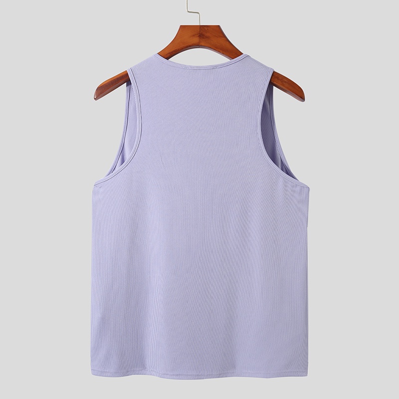 Áo thun ba lỗ màu sắc đơn giản cho nam