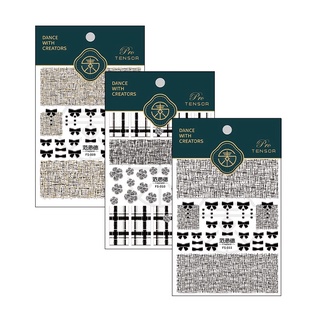 Sticker kẻ dạ Hàn 3d new trang trí móng