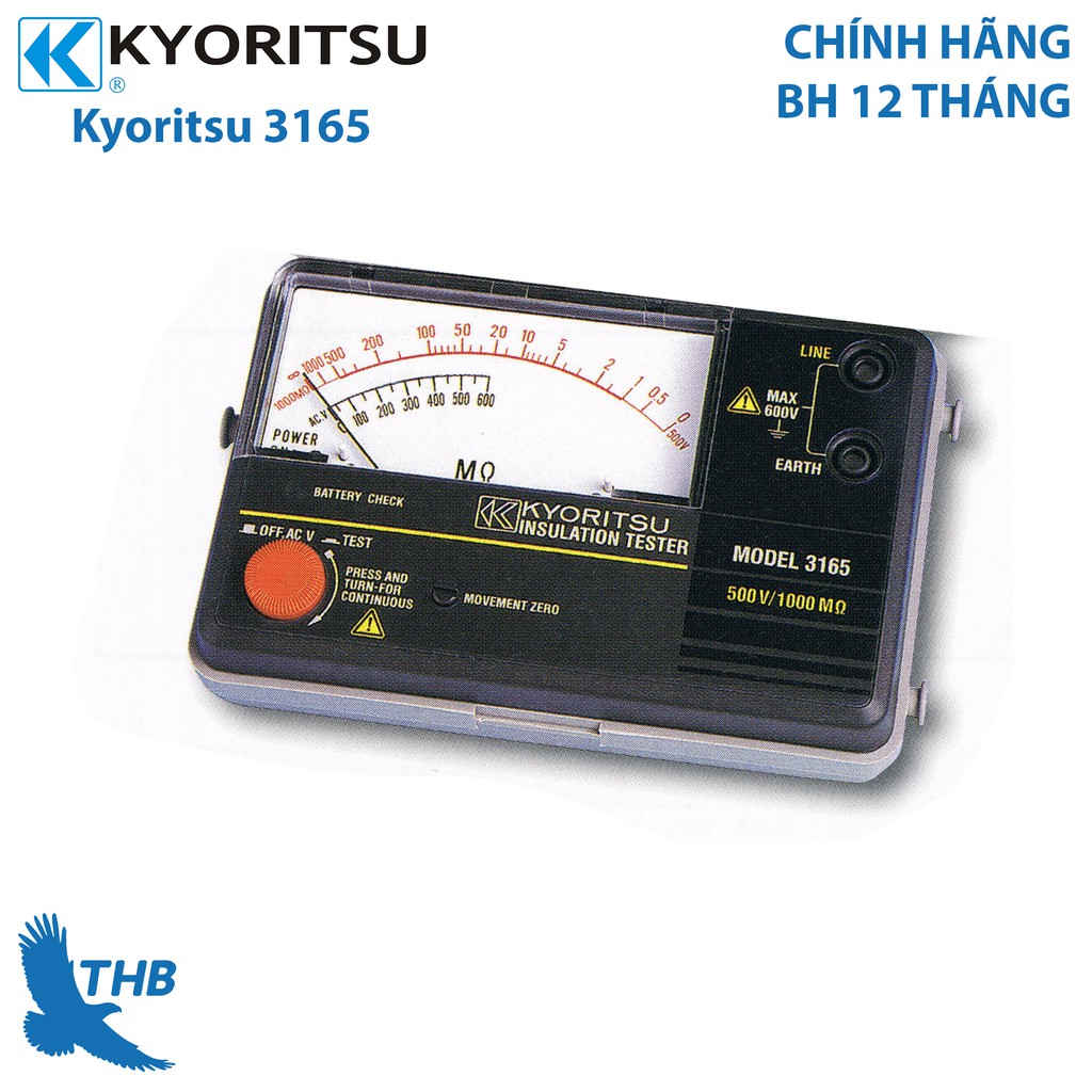 Đồng hồ đo điện trở cách điện Kyoritsu 3165